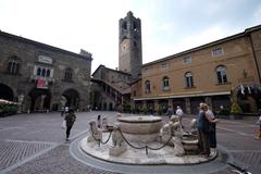 Città Alta in Bergamo, Italy panoramic view