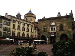 Bergamo Piazza Vecchia panoramic view