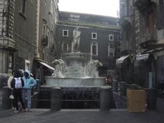 Fountain of River Amenano in Catania, Italy