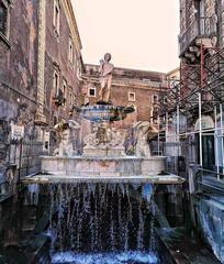 Amenano Fountain in Catania, Sicily