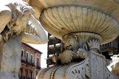 Fountain of River Amenano in Catania, Italy