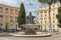 Fontana delle Cariatidi in Rome, Italy