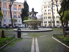 Piazza dei Quiriti with the fountain by Attilio Selva in Rome