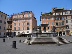 Fountain in Piazza di Santa Maria in Trastevere, Rome