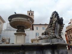 Santa Maria in Trastevere Square fountain in Rome