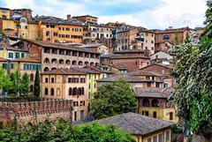 aerial view of Siena, an Italian city in Tuscany