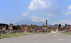 Forum in ancient Roman Pompeii in Campania, Italy