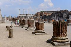 Forum of ancient Roman Pompeii in Italy