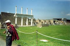 The Forum ruins in Pompeii, Italy