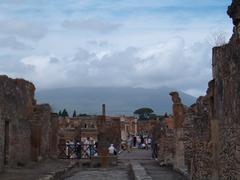 Pompeii's forum seen from the south, from Via delle Scuole