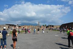 Ancient ruins of the Forum in Pompeii, Italy