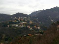 aerial view of Bolzaneto district in Genoa