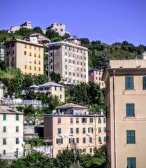 Forte Santa Tecla in Genoa viewed from via Fratelli Canale