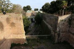 Aerial view of Fortezza Medicea terraces in Siena