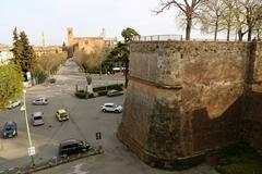 Fortezza Medicea in Siena with terraces between the east and south bastions