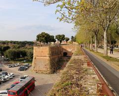 Fortress of Santa Barbara seen through a terrace