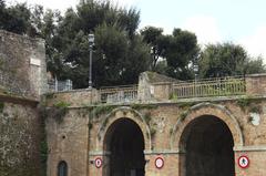 Entrance bridge to the Fortezza Medicea in Siena