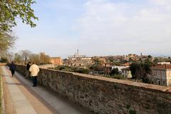 Fortezza Medicea in Siena, southern walkway with historic architecture