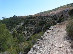 Camí de Can Lluçà trail on GR92 between Can Lluçà and Garraf