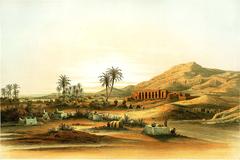 Ancient Egyptian and Ethiopian monuments illustration