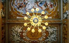 Chandelier and frescos in Galleria Spada Rome