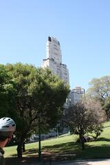 1930s skyscraper in Buenos Aires against the cityscape backdrop