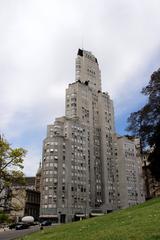 Kavanagh Building and egg sculpture in Buenos Aires