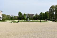 Top section of the Royal Gardens of Turin accessed through the Royal Palace