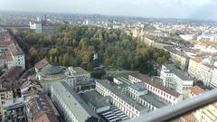 View of Istituto Amedeo Avogadro di Torino and Giardini Reali from Mole Antonelliana