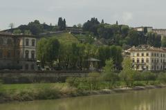 Florence Lungarno della Zecca Vecchia view towards Piazza Demidoff and Giardino Bardini