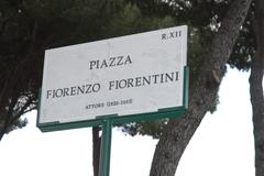 Targa dedicated to Fiorenzo Fiorentini at Giardino degli Aranci