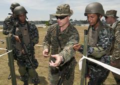 U.S. Marines and Bangladeshi sailors training in Chittagong during CARAT 2012