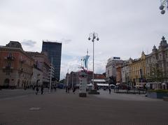 Jelačić Square in Zagreb with the equestrian statue of Ban Josip Jelačić