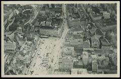 Aerial view of Ban Jelačić Square in Zagreb from the west, 1933