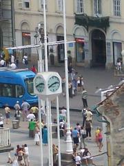 View from the Upper Town in Zagreb, Croatia featuring Ban Jelačić Square, historical architecture, and cityscape