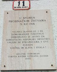 Memorial plaque for 1918 protests victims in Zagreb