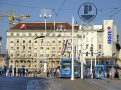 Trg bana Jelačića square in Zagreb, Croatia