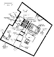 floor plan of Ámon Temple complex in Karnak