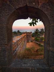 Arnala Fort in Virar, Maharashtra, India, located on a small island