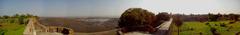 Panoramic view from above the northern main gate of Arnala Fort