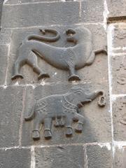 Detail of the designs on the entrance to Arnala Fort