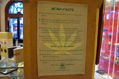 Hash, Marihuana, and Hemp Museum display in Amsterdam