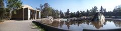 Panoramic view of Cárcamo de Dolores and Fuente de Tláloc, Chapultepec, Mexico City