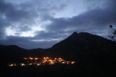 Montsegur castle at night