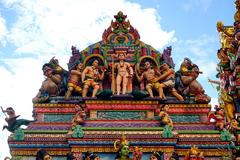 017 Murugan statue at Veeramakaliamman Temple in Singapore