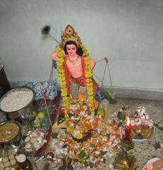 Kartik Puja in West Bengal with toy offerings for Kartikeya