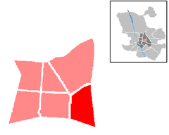 Locator map of Fuente del Berro in Salamanca district of Madrid