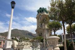 Pachuca clock tower with surrounding trees