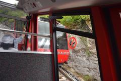 Harderbahn train ascending a mountain