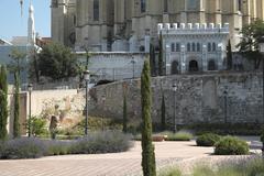 Madrid Muslim Walls with Almudena Cathedral in the background